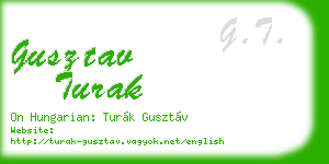 gusztav turak business card
