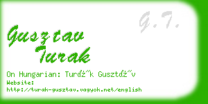 gusztav turak business card